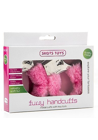 Furry Handcuffs - Pink ShotsToys Furry Handcuffs - Pink ShotsToys