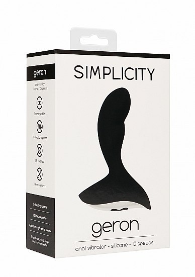 WIBRATOR ANALNY GERON Anal vibrator - Black Simplicity