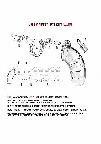 Model 02 - Chastity - 3.5" - Cock Cage - Transparent ManCage Model 02 - Chastity - 3.5" - Cock Cage - Transparent ManCage