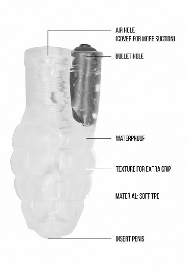 No.22 - Stroker - with vibrating bullet - Translucent Sono No.22 - Stroker - with vibrating bullet - Translucent Sono