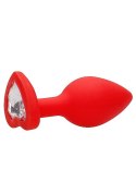 Diamond Heart Butt Plug - Regular - Red Ouch!