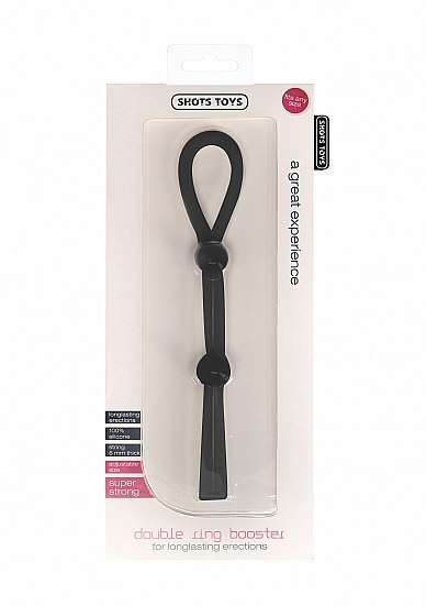 Double Ring Booster - Black ShotsToys Double Ring Booster - Black ShotsToys