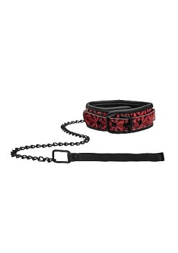 Luxury Collar with Leash - Burgundy Ouch!