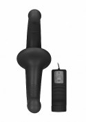 Vibrating Silicone Strapless Strapon - Black Ouch!