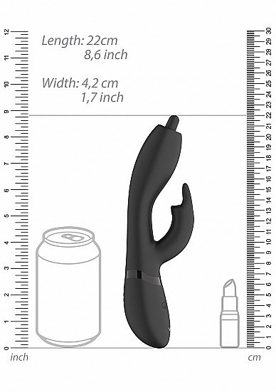 Nilo - Pinpoint Rotating G-spot Rabbit - Black Vive Nilo - Pinpoint Rotating G-spot Rabbit - Black Vive