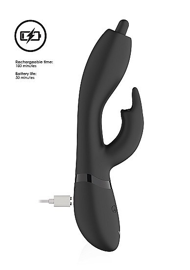 Nilo - Pinpoint Rotating G-spot Rabbit - Black Vive Nilo - Pinpoint Rotating G-spot Rabbit - Black Vive