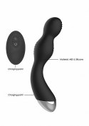 Remote Controlled E-Stim & Vibrating G/P-Spot Vibrator - Black ElectroShock