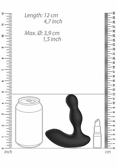 Remote Controlled E-Stim & Vibrating Prostate Massager - Black ElectroShock Remote Controlled E-Stim & Vibrating Prostate Massager - Black ElectroShock