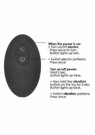 Remote Controlled E-Stim & Vibrating Prostate Massager - Black ElectroShock Remote Controlled E-Stim & Vibrating Prostate Massager - Black ElectroShock