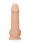 Silicone Dildo With Balls - 21,6 cm - Flesh RealRock