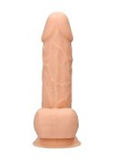 Silicone Dildo With Balls - 21,6 cm - Flesh RealRock