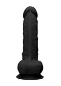 Silicone Dildo With Balls - 22,8 cm - Black RealRock