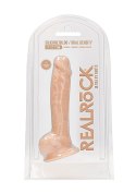 Silicone Dildo With Balls - 22,8 cm - Flesh RealRock