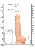 Silicone Dildo With Balls - 22,8 cm - Flesh RealRock