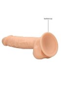 Silicone Dildo With Balls - 22,8 cm - Flesh RealRock