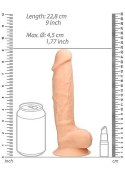 Silicone Dildo With Balls - 22,8 cm - Flesh RealRock