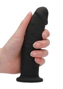 Silicone Dildo Without Balls - 15,3 cm - Black RealRock