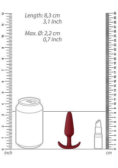 Slim Butt Plug - Red ShotsToys Slim Butt Plug - Red ShotsToys