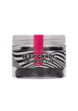 Żelki w kształcie piersi Tits - Liquorice - 400gr Sexy Candy