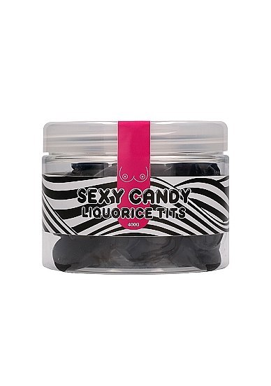 Żelki w kształcie piersi Tits - Liquorice - 400gr Sexy Candy