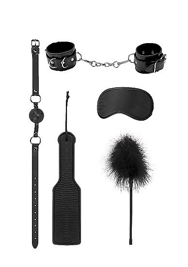 Zestaw BDSM Introductory Bondage Kit #4 - Black Ouch! Zestaw BDSM Introductory Bondage Kit #4 - Black Ouch!