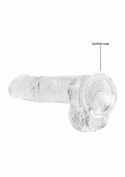 6" / 15 cm Realistic Dildo With Balls - Transparent RealRock