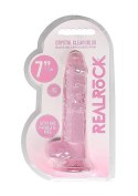 7" / 18 cm Realistic Dildo With Balls - Pink RealRock