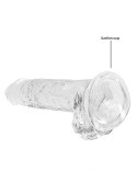 7" / 18 cm Realistic Dildo With Balls - Transparent RealRock