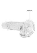 7" / 18 cm Realistic Dildo With Balls - Transparent RealRock