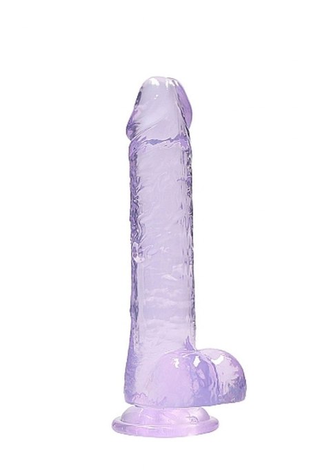 8" / 20 cm Realistic Dildo With Balls - Purple RealRock