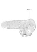 8" / 20 cm Realistic Dildo With Balls - Transparent RealRock