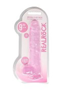 9" / 23 cm Realistic Dildo With Balls - Pink RealRock