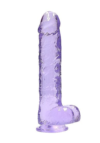 9" / 23 cm Realistic Dildo With Balls - Purple RealRock