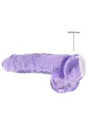 9" / 23 cm Realistic Dildo With Balls - Purple RealRock