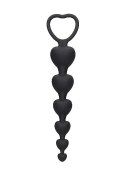 Anal Heart Beads - Black Ouch!