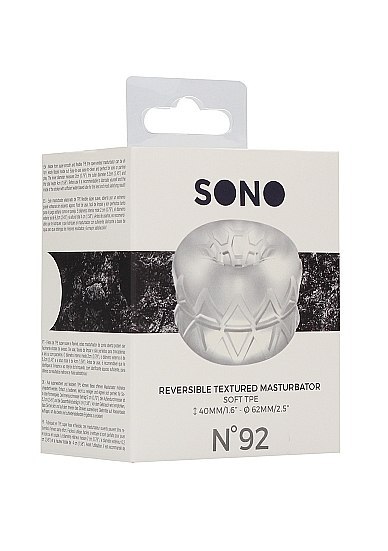 N0. 92 - Reversible Masturbator and Bumper - Transparent Sono N0. 92 - Reversible Masturbator and Bumper - Transparent Sono