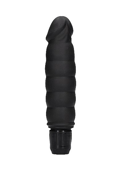 Ribbed Multispeed Vibrator - Black ShotsToys