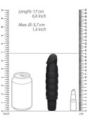 Ribbed Multispeed Vibrator - Black ShotsToys