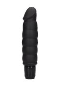 Ribbed Multispeed Vibrator - Black ShotsToys