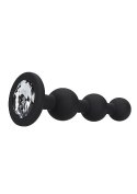 Silicone Beaded Diamond Butt Plug - Black Ouch!