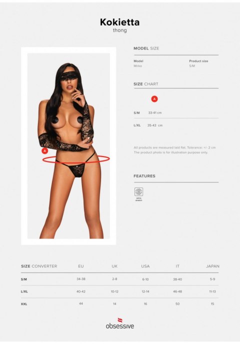 Stringi erotyczne wzorzyste Obsessive Kokietta L/XL Obsessive Stringi erotyczne wzorzyste Obsessive Kokietta L/XL Obsessive