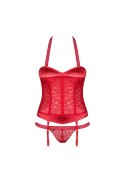 Gorset stringi sex komplet Obsessive Flameria S/M Obsessive