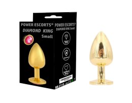 Plug-Diamond King Small-Butt Plug-Gold/White Stone Power Escorts