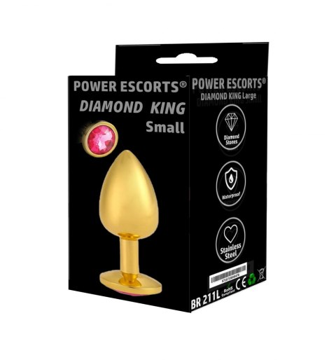 Plug-Diamond King Small-Butt Plug-Gold/White Stone Power Escorts Plug-Diamond King Small-Butt Plug-Gold/White Stone Power Escorts