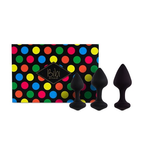 FeelzToys - Bibi Butt Plug Set 3 pcs Black FeelzToys