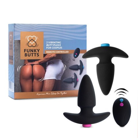 FeelzToys - FunkyButts Remote Controlled Butt Plug Set for Couples FeelzToys FeelzToys - FunkyButts Remote Controlled Butt Plug Set for Couples FeelzToys