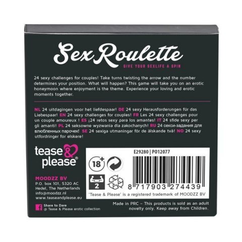 Gra erotyczna dla par ruletka wyzwania seksualne Tease & please Gra erotyczna dla par ruletka wyzwania seksualne Tease & please