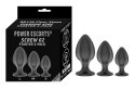 Plug-Screw 02 - 3-Pack Silicone Plugs Black Power Escorts