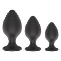 Plug-Screw 03 - 3-Pack Silicone Plugs Black Power Escorts