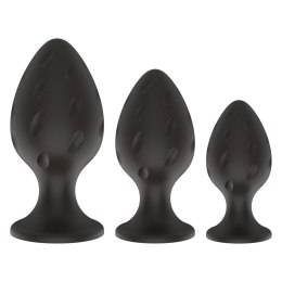 Plug-Screw 04 - 3-Pack Silicone Plugs Black Power Escorts